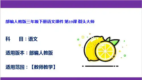 部编人教版三年级下册语文课件 第19课 剃头大师