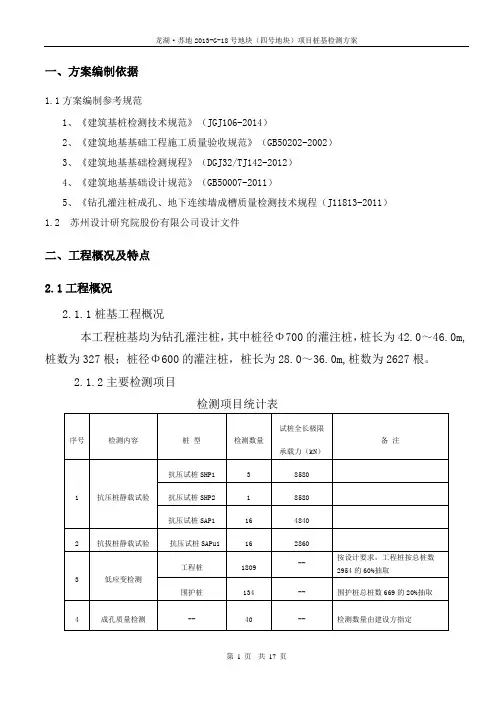 建筑工程检测方案
