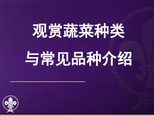 1.观赏蔬菜种类与常见品种介绍