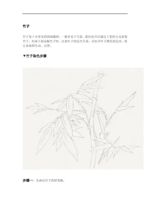 竹子工笔画法教程