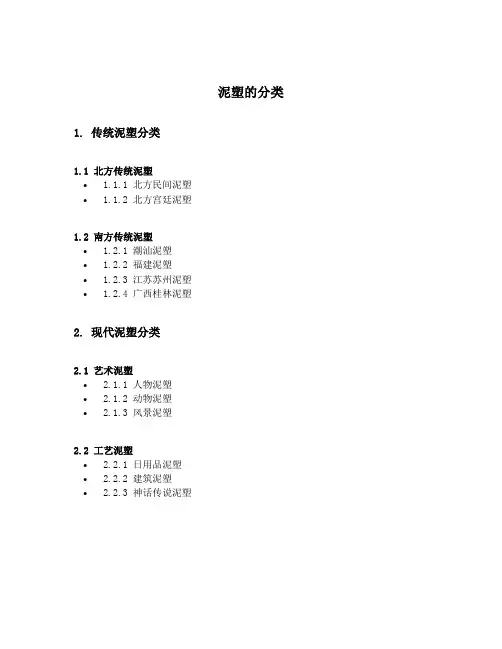泥塑的分类