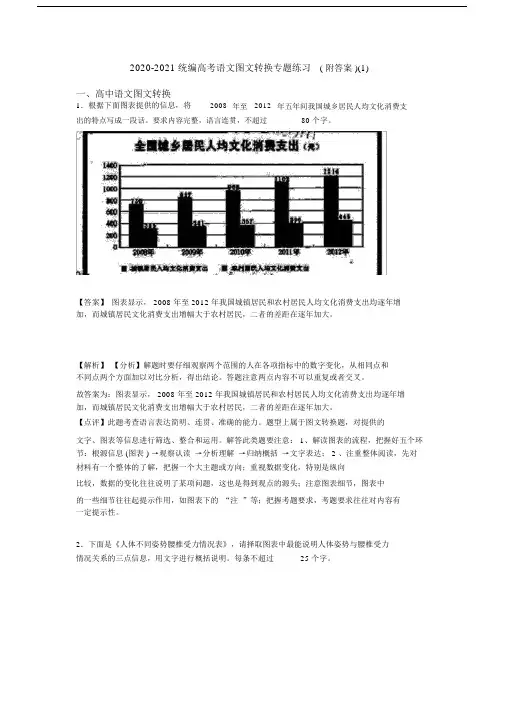 2020-2021统编高考语文图文转换专题练习(附答案)(1).doc