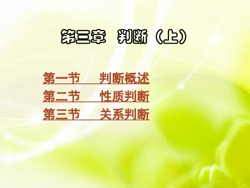 山东财政逻辑学-判断上