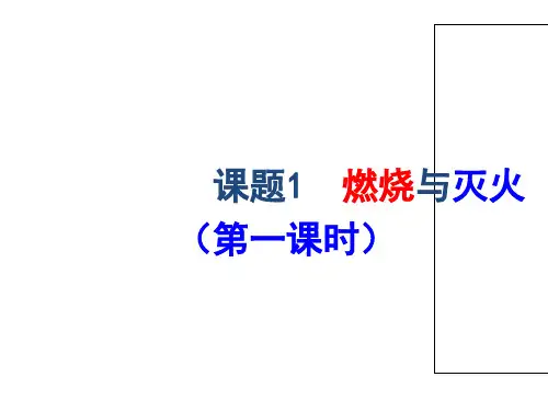 人教版(五四学制)化学八年级全册 第七单元  课题1   燃烧和灭火  课件  (1)