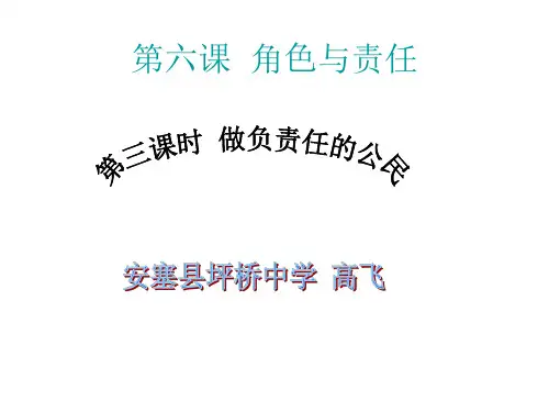 九年级政治做负责任的公民