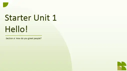 Starter+Unit+1+section+A课件+2024-2025学年人教版英语七年级上册++