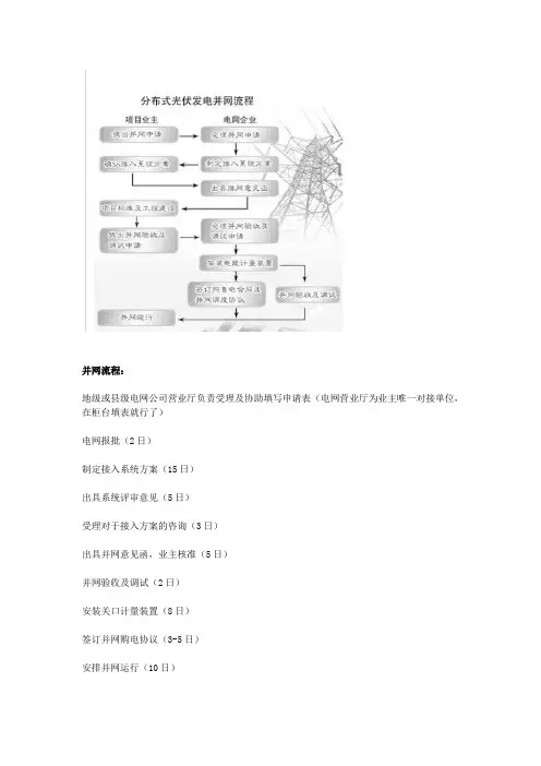 分布式发电并网流程并网流程