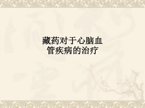 藏药对于心脑血管疾病的治疗ppt课件