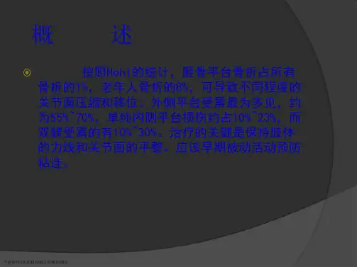 胫骨平台骨折的诊断及治疗