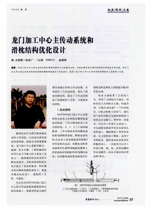 龙门加工中心主传动系统和滑枕结构优化设计
