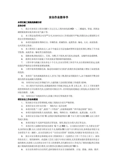 安全作业指导书