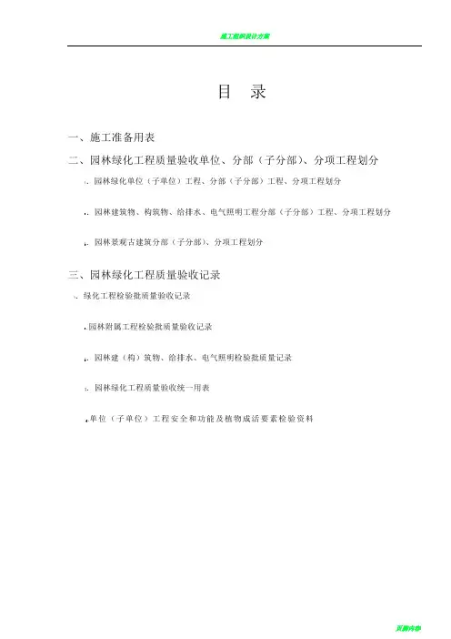 园林绿化工程施工质量控制常用表格 (1)