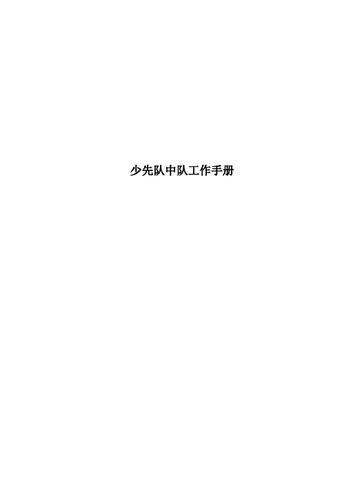 少先队中队工作手册