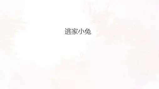 幼教大班绘本《逃家小兔》PPT课件
