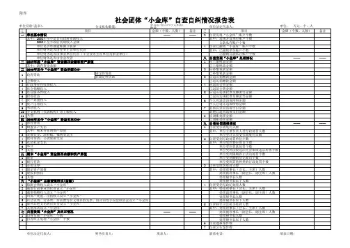 社团单位自查自纠表