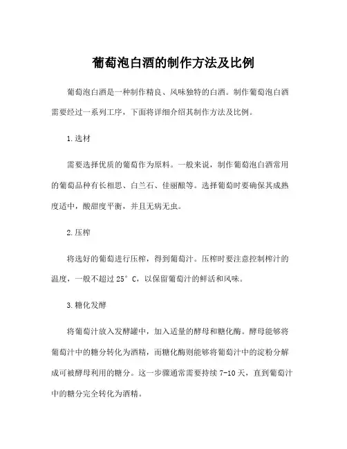 葡萄泡白酒的制作方法及比例