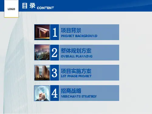 房地产公司地产项目汇报内容PPT汇报