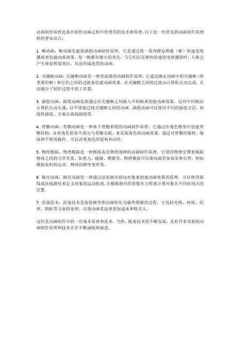 动画制作原理科普知识点