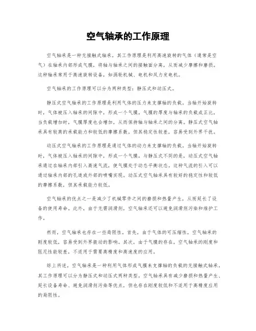 空气轴承的工作原理 2