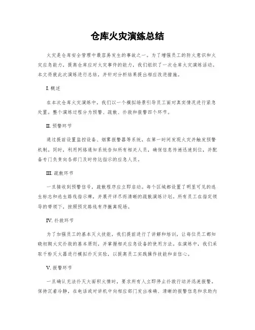 仓库火灾演练总结
