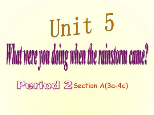 人教版初中英语八年级下册全单元精品课件Unit5 What were you doing when the rainstorm came Period2