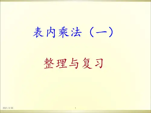 表内乘法一整理与复习 ppt课件