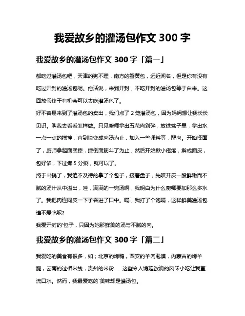 我爱故乡的灌汤包作文300字