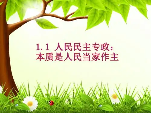 1.1人民民主专政：本质是人民当家作主(共21张PPT)