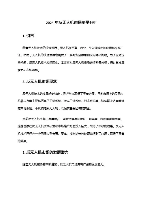 2024年反无人机市场前景分析