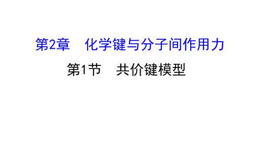 2019-2020学年鲁科版选修3：2.1 共价键模型课件(75张)