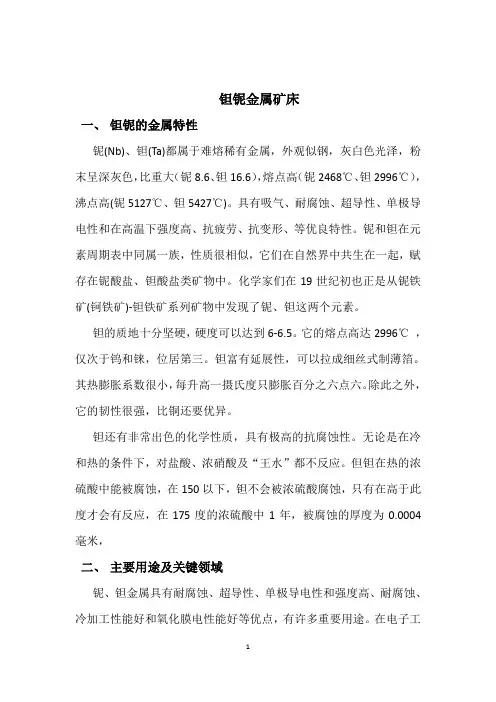 钽铌金属矿床