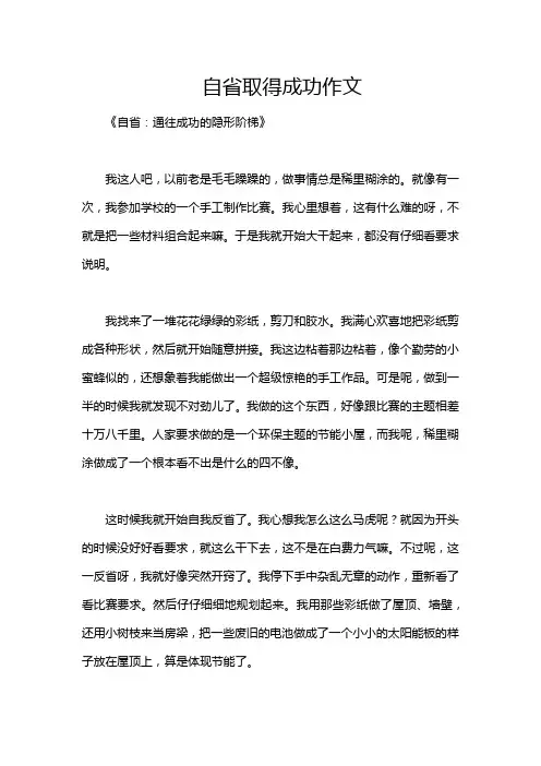 自省取得成功作文