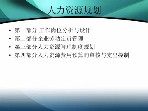 人力资源管理师3级重点串讲