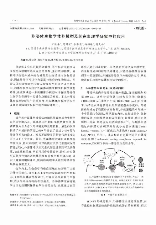 外泌体生物学体外模型及其在毒理学研究中的应用