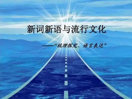 新词新语与流行文化优秀课件
