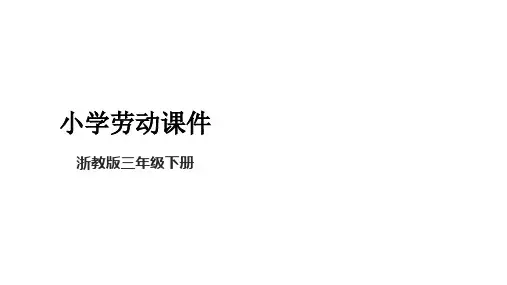 新课标浙教版三年级劳动下册项目一任务三学做三明治课件