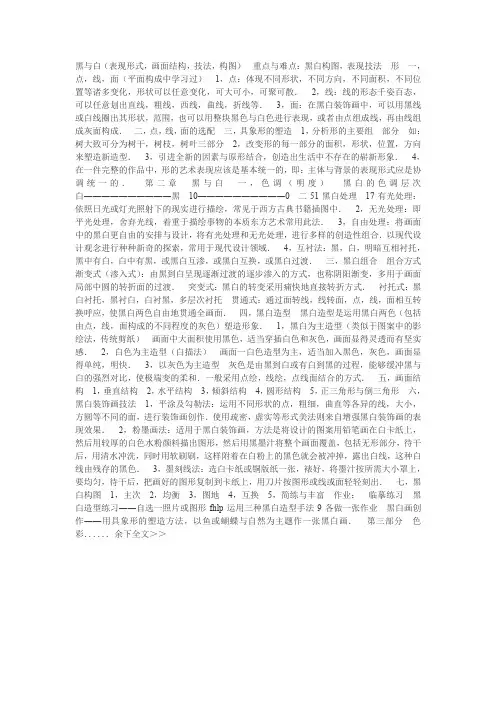 黑白装饰画的表现形式