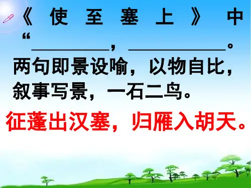 部编版人教版八年级语文上册第24课《诗词五首》复习课件课件