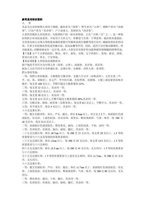 参茸系列培训资料