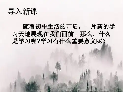 人教版道德和法治七年级上册 2.1 学习伴成长 课件(共20张PPT)