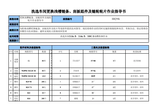 洗选车间作业指导书(机电部让参考,)