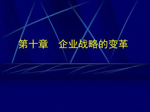 第10章 战略管理变革