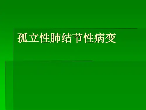 肺孤立结节CT诊断PPT精品医学课件