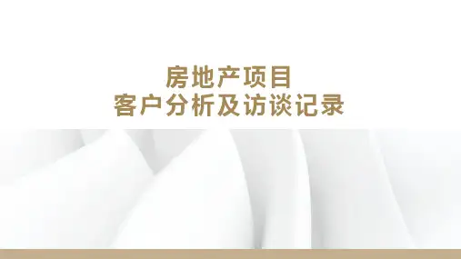 房地产项目客户分析及访谈记录