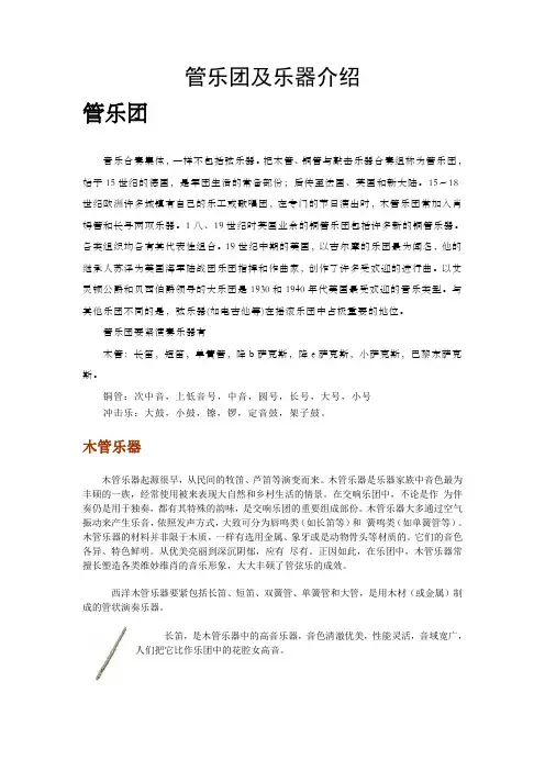 管乐团乐器介绍