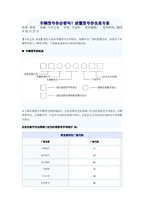 卡车编码规范