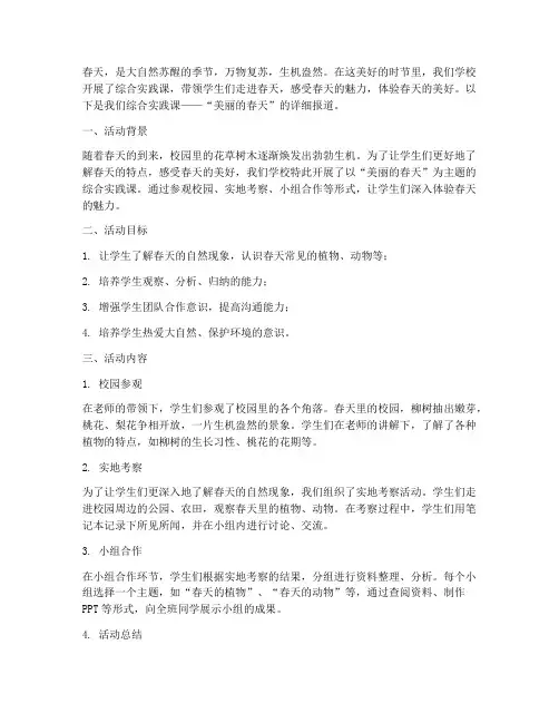 综合实践课美丽的春天