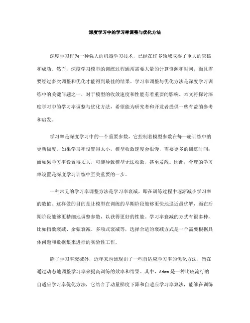 深度学习中的学习率调整与优化方法(四)