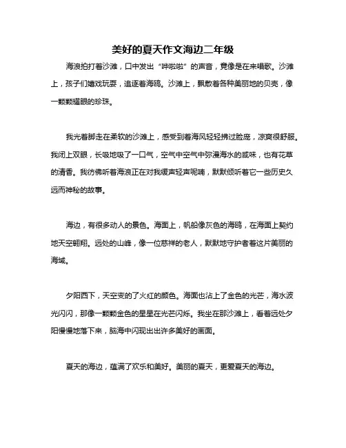 美好的夏天作文海边二年级
