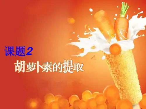 胡萝卜素的提取定稿